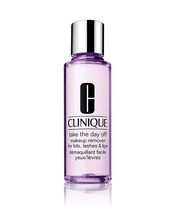 Take The Day Off™ Makeup Remover For Lids, Lashes &amp; Lips, Clinique&#039;s best selling liquid makeup remover. Dissolves and &quot;lifts away&quot; long-wearing makeup, even waterproof mascara. Non-irritating, non-stinging.&lt;br&gt;&lt;br&gt;&lt;b&gt;Benefits:&lt;/b&gt; Dissolves long-wearing makeup&lt;br&gt;&lt;br&gt;&lt;b&gt;Skin Type:&lt;/b&gt; Combination Oily, Dry Combination, Oily , Very Dry to Dry&lt;br&gt;&lt;br&gt;&lt;b&gt;Category:&lt;/b&gt; Skincare