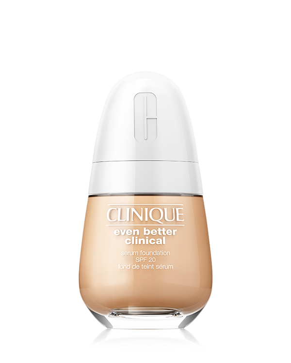 NEW Even Better Clinical™ Serum Foundation SPF 20, Clinique Even Better Clinical™ Serum Foundation is built with serum technology. Satin matte oil-free formula delivers beautifully even coverage and leaves bare skin looking even better. &lt;br&gt;&lt;br&gt;&lt;b&gt;Finish:&lt;/b&gt;Satin&lt;br&gt;&lt;br&gt;&lt;b&gt;Coverage:&lt;/b&gt; Full&lt;br&gt;&lt;br&gt;&lt;b&gt;Key Ingredients:&lt;/b&gt; Vitamin C, salicylic acid, hyaluronic acid&lt;br&gt;&lt;br&gt;&lt;b&gt;Skin Type:&lt;/b&gt; Combination Oily, Oily&lt;br&gt;&lt;br&gt;&lt;b&gt;Category:&lt;/b&gt; Makeup